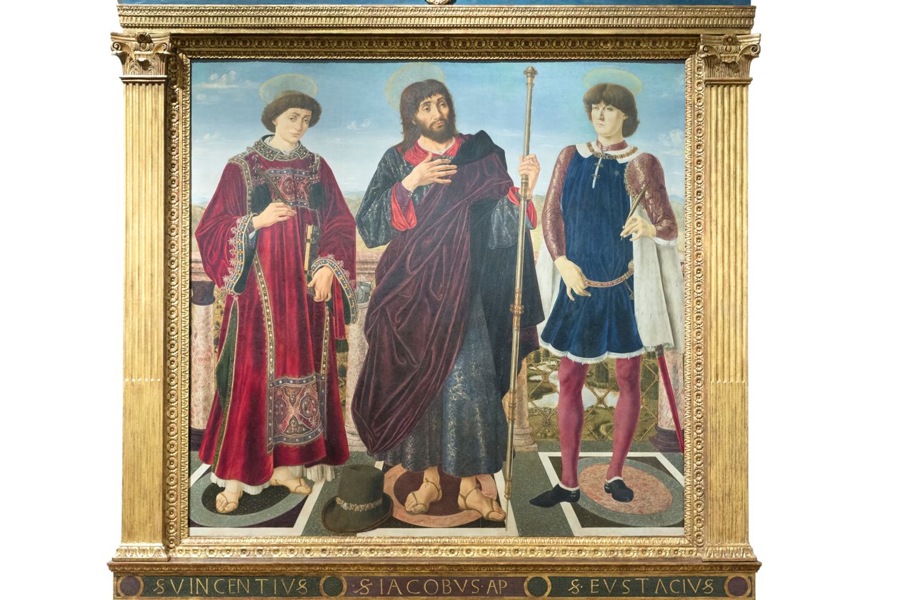 St Vincent, st James ja st Eustace tekijältä Antonio Pollaiolo