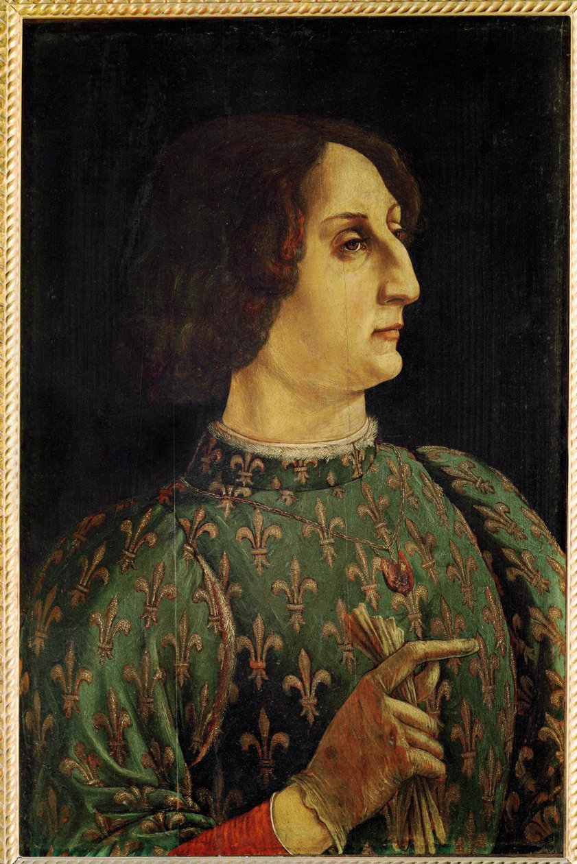 Galeazzo Maria Sforza (tempera, puu) tekijältä Antonio Pollaiuolo
