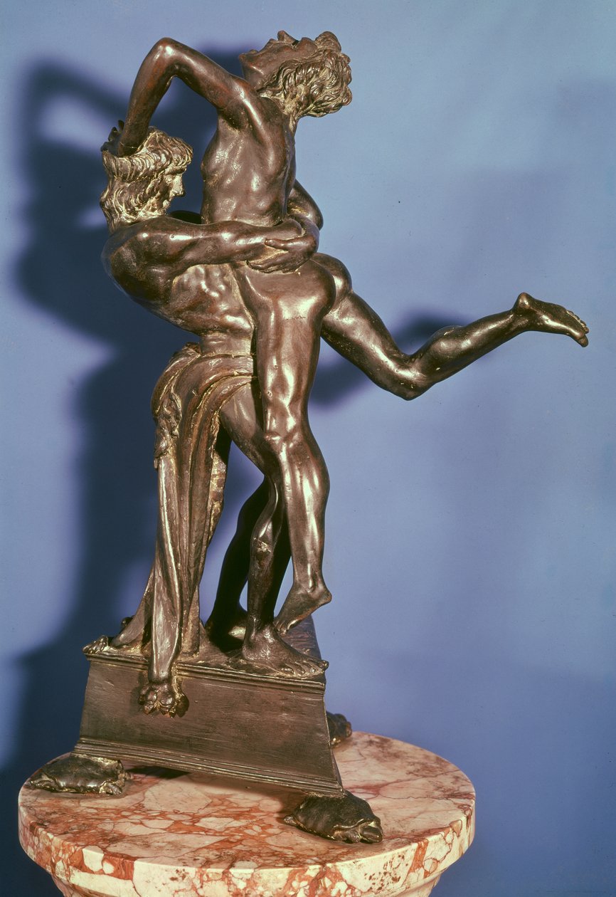 Hercules ja Antaeus, 1475 (pronssi) (katso myös 79920) tekijältä Antonio Pollaiuolo