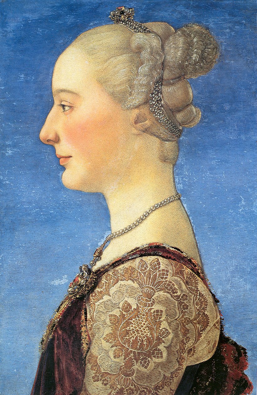 Nuoren naisen muotokuva, 1475 tekijältä Antonio Pollaiuolo
