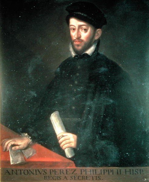 131 0794307/2 Muotokuva Antonio Perezin (1540-1611) poliitikosta ja Philip II:n sihteeristä (öljy paneelissa) tekijältä Antonio Ponz