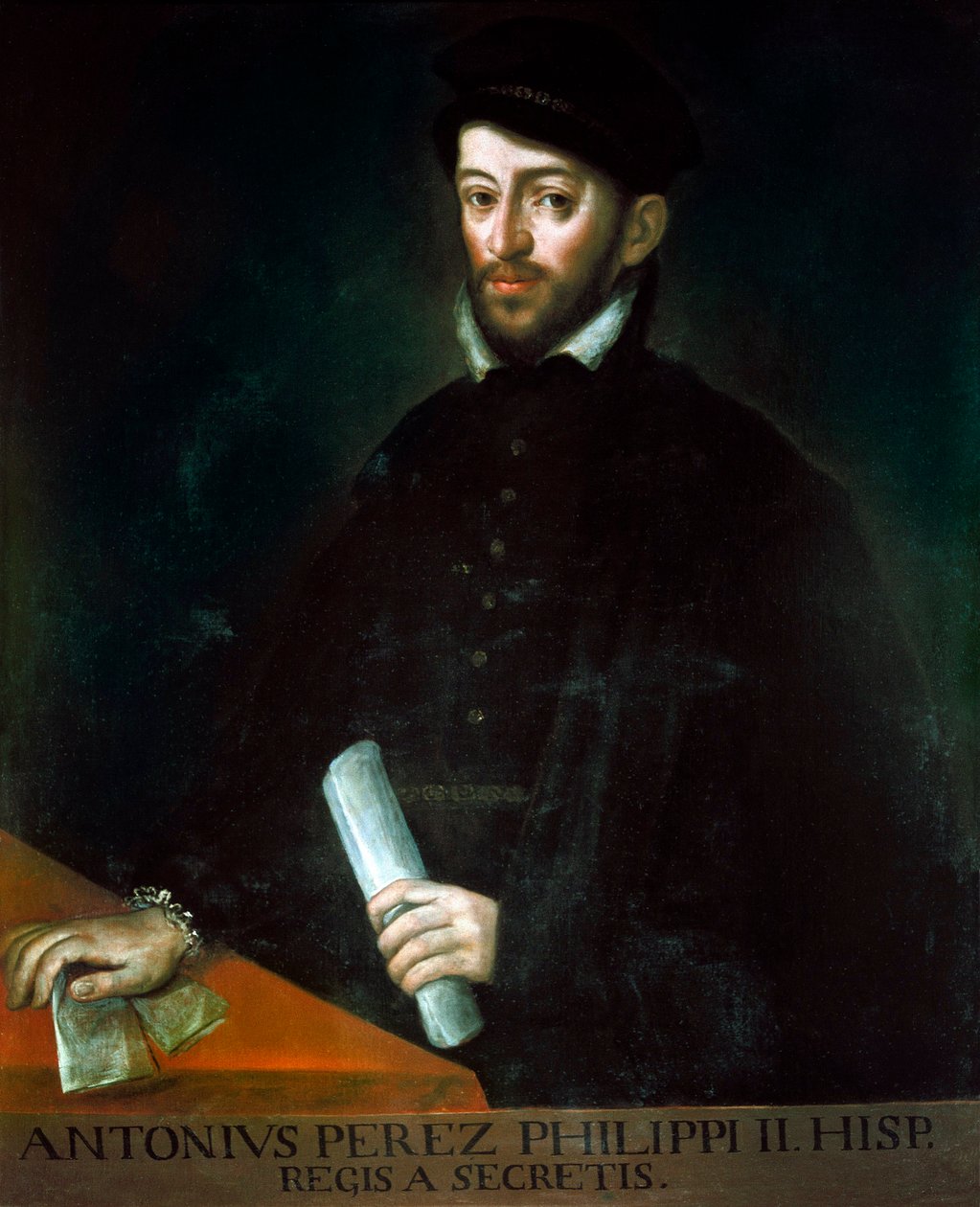 Antonio Perezin (1540-1611) muotokuva. Espanjalainen poliitikko ja Philip II:n sihteeri. Antonio Ponzin (1725-1792) maalaus tekijältä Antonio Ponz