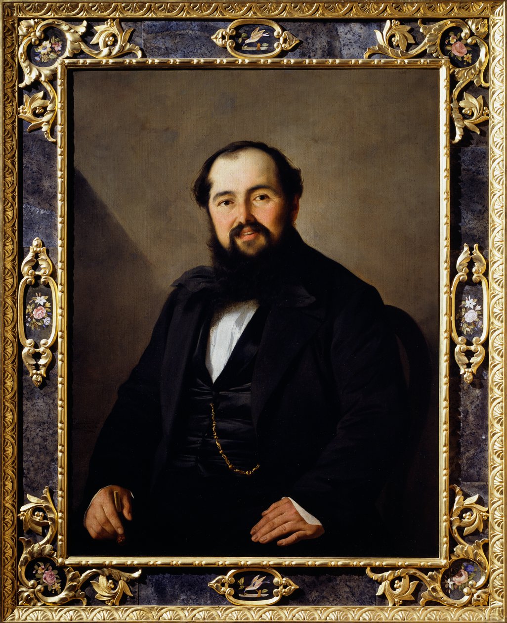 Giuseppe Vitin (1816-1860), italialaisen matkailijan ja kauppiaan muotokuva, Antonio Puccinellin (1822-1897) maalaus tekijältä Antonio Puccinelli