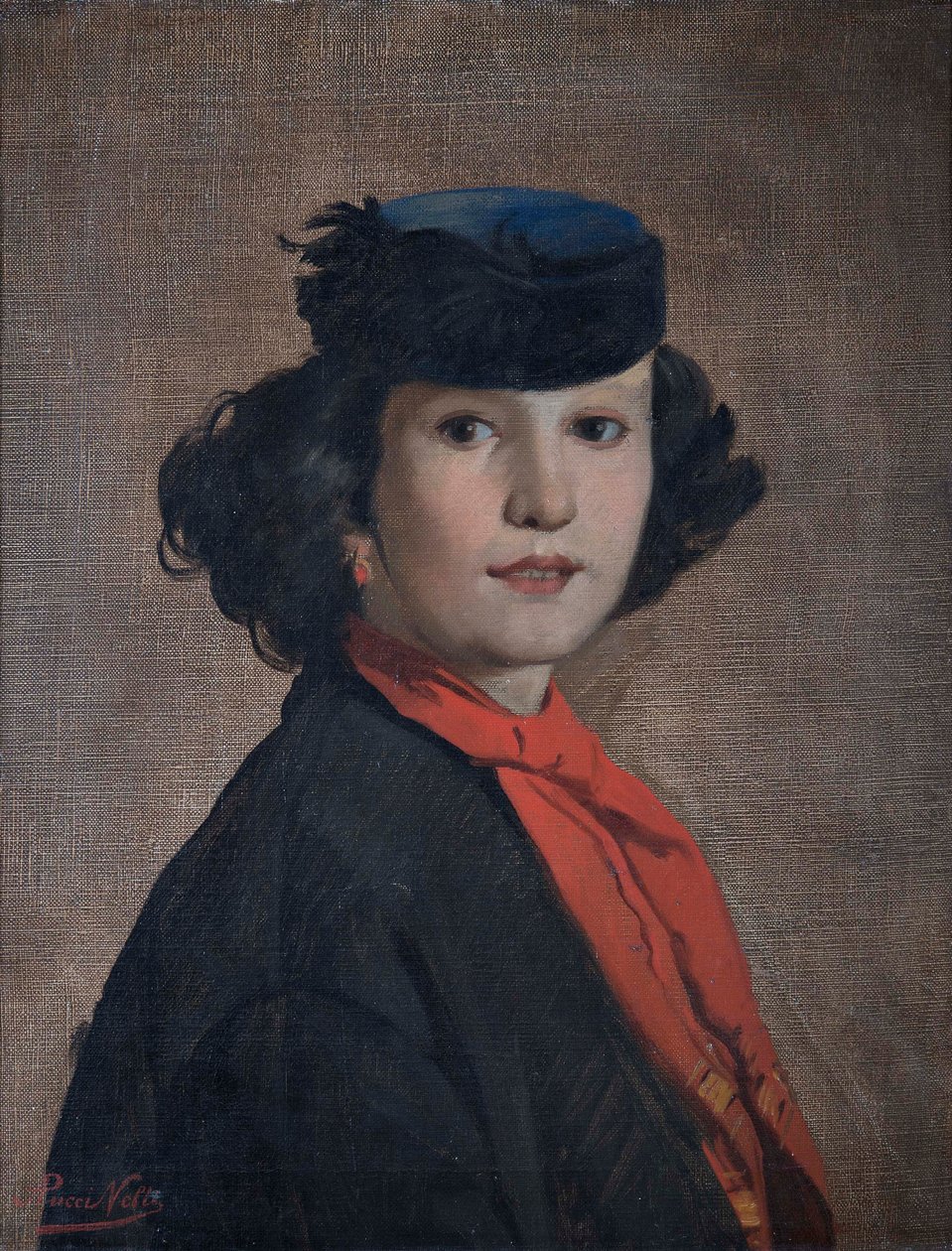 Nerina Badiolin muotokuva, noin 1866. tekijältä Antonio Puccinelli