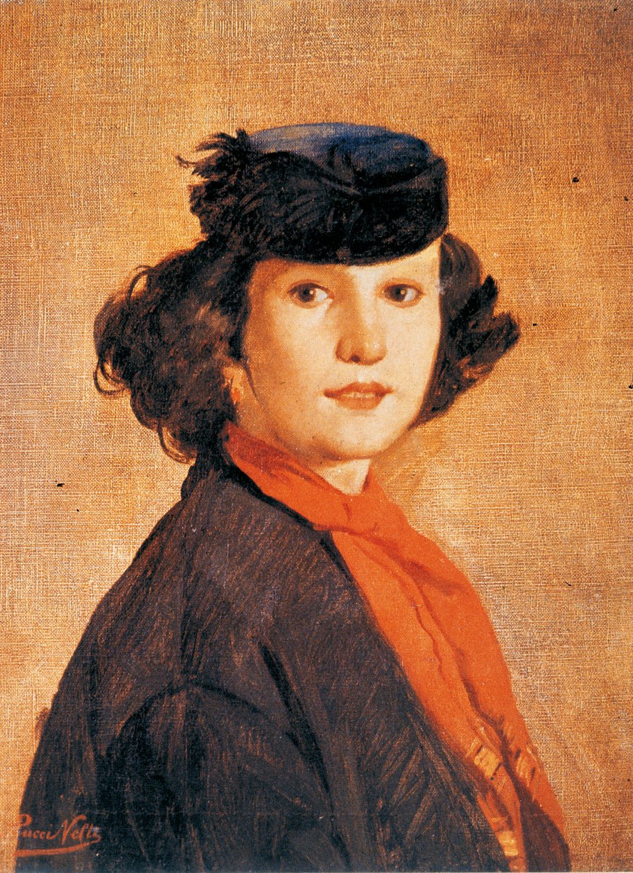 Antonio Puccinellin vaimon muotokuva (Nerina Badioli), öljy kankaalle, noin 1866, 54x42 cm tekijältä Antonio Puccinelli