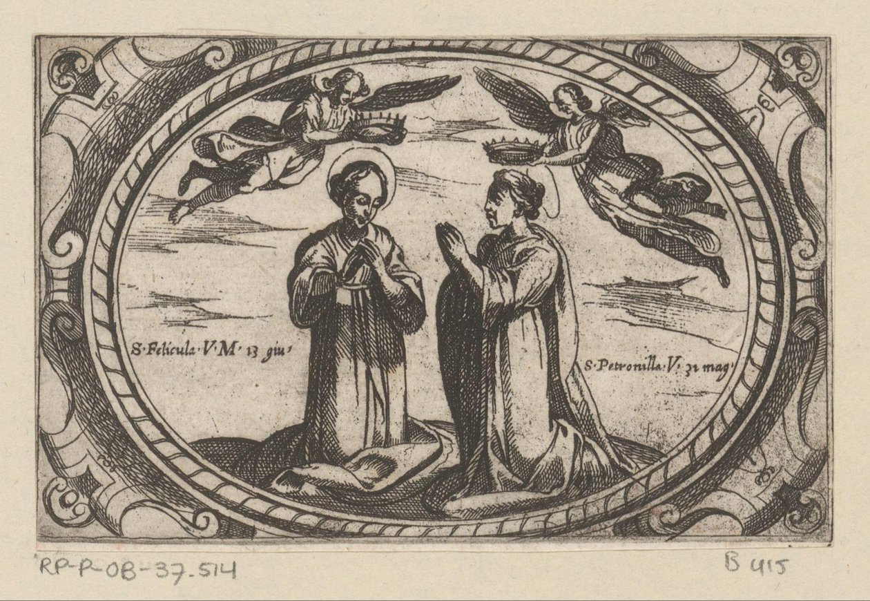 H. Felicula teoksessa H. Petronilla Romainse martelaressen (sarjan nimi) Imagini di many virgini Rome nel martyrio (sarjan nimi) tekijältä Antonio Tempesta