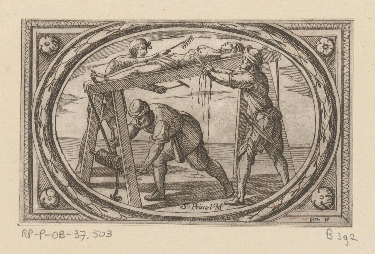 H. Prisca Romeinse martelaressen (sarjan nimi) Imagini di moltes vergini Rom marttyyrikuolemassa (sarjan nimi) tekijältä Antonio Tempesta