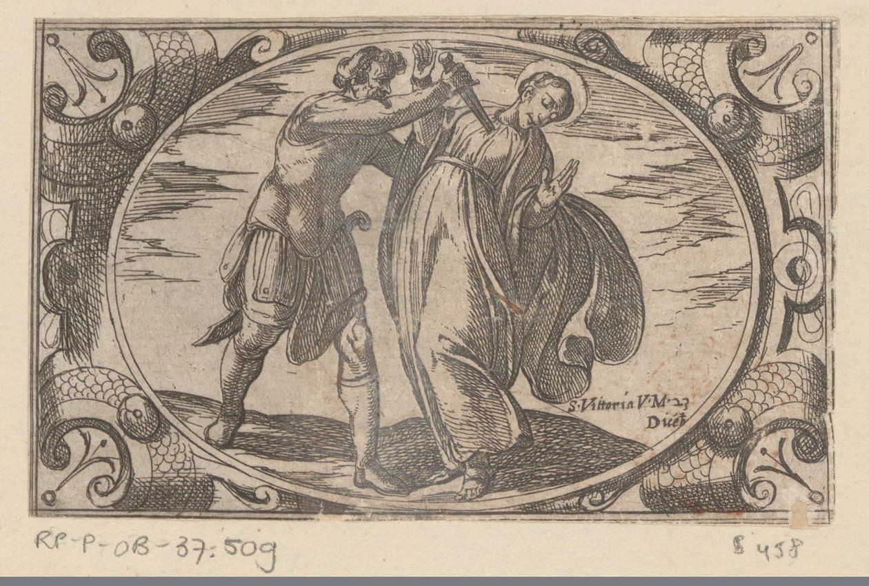 H. Victoria Romeinse martelaressen (sarjan nimi) Imagini di moltes vergini Rom marttyyrikuolemassa (sarjan nimi) tekijältä Antonio Tempesta