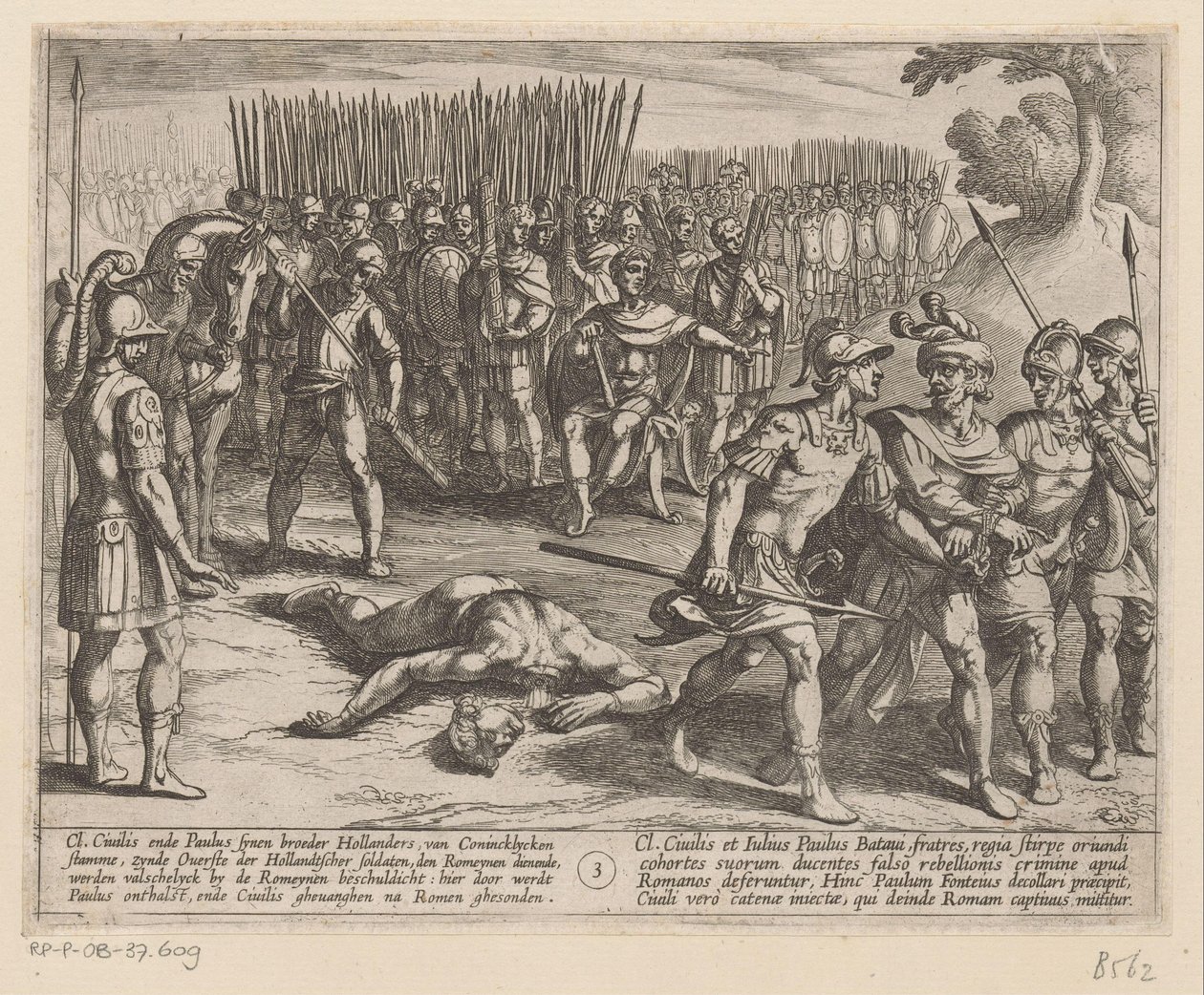 Julius Civilis pidätetään ja hänen veljensä Pauluksen pää mestataan Batavian sodat roomalaisia ​​vastaan ​​(sarjan nimi) Batavorum cum Romanis Bellum (sarjan nimi) tekijältä Antonio Tempesta
