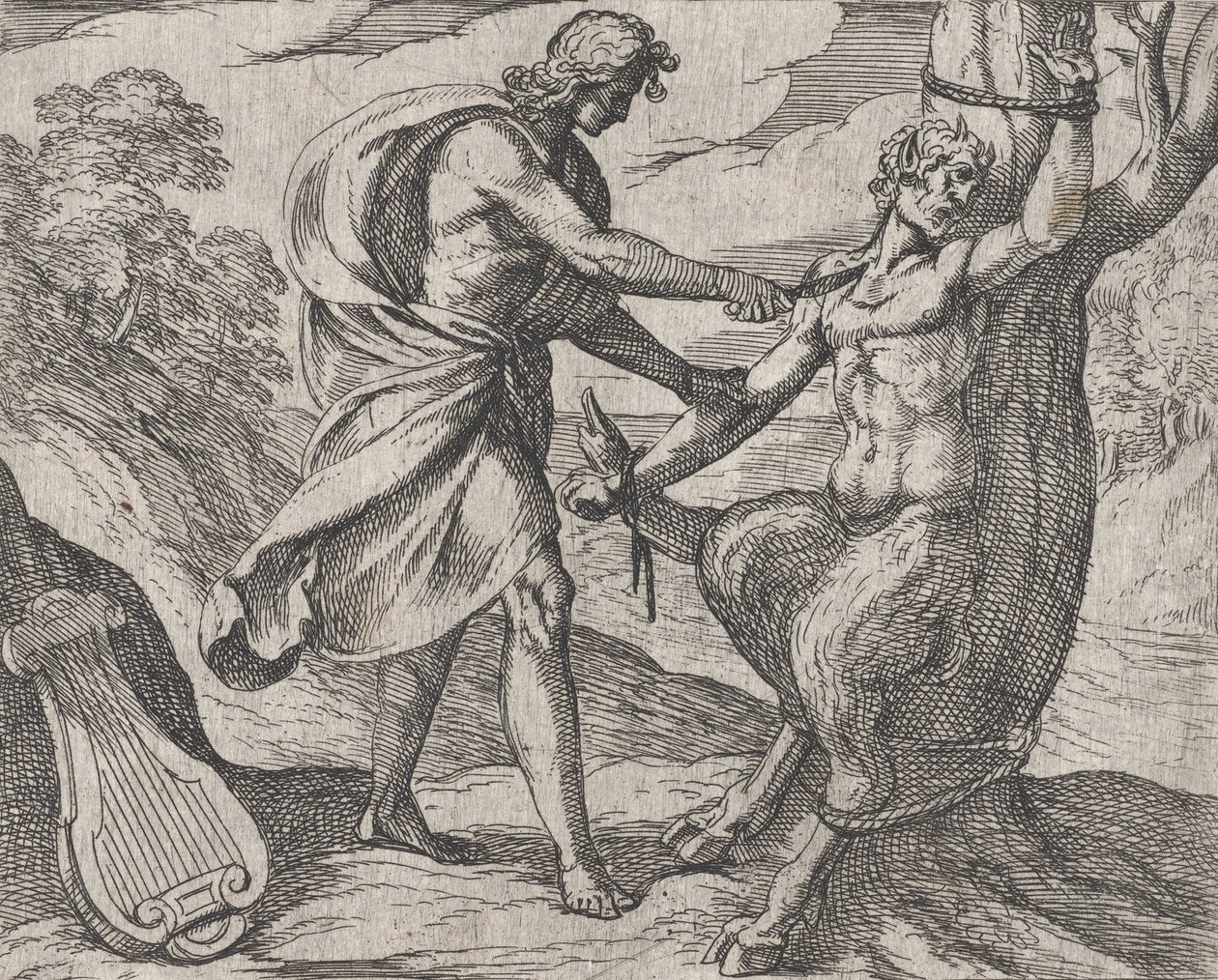 Levy 58: Apollo, joka tappaa Marsyasin, Apollo voitti Marsyasin, Ovidin 