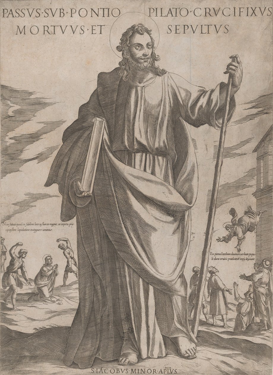 St. James Minor, teoksesta "Kristus, Maria ja apostolit", n. 1590-n. 1610. tekijältä Antonio Tempesta