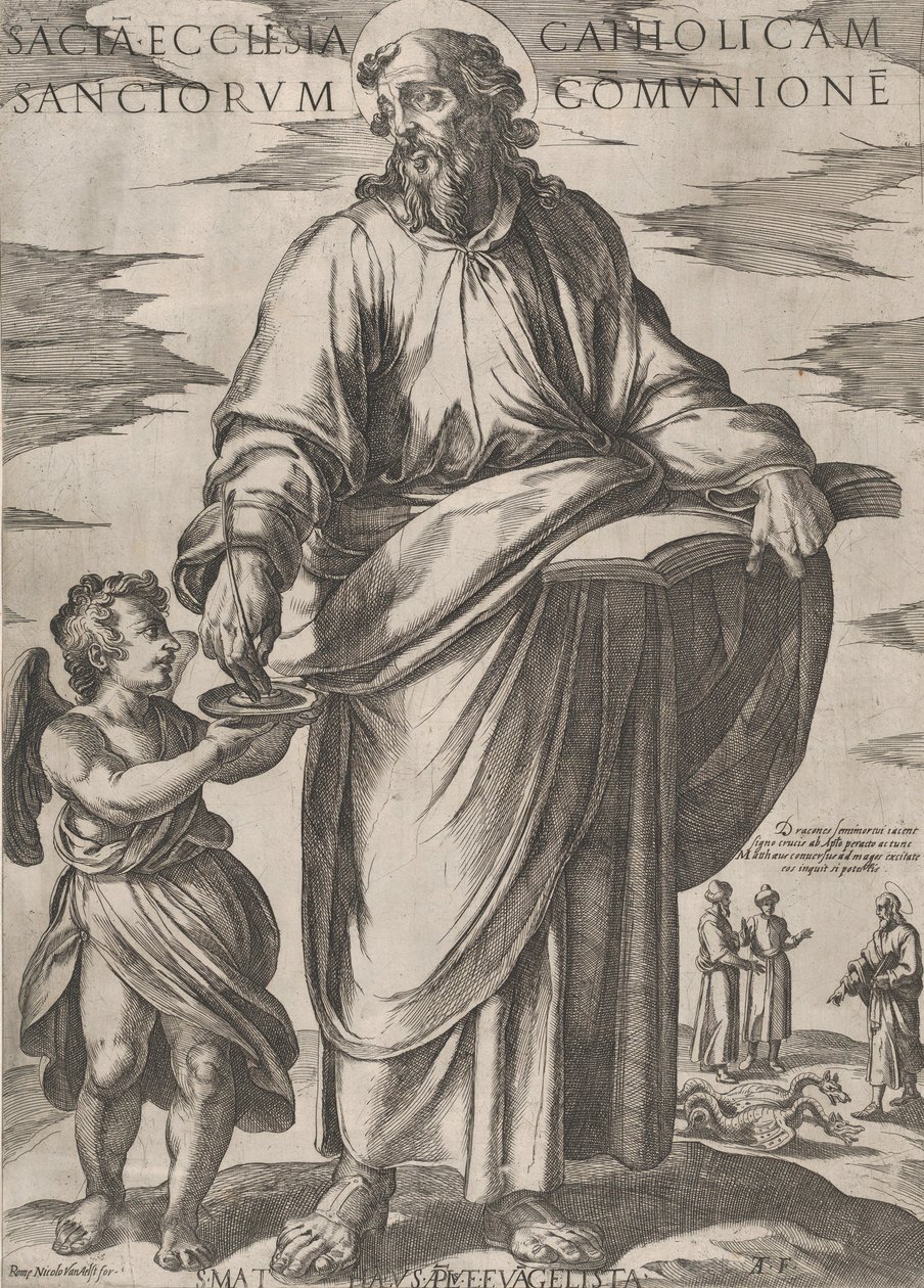 Pyhä Matteus, teoksesta "Kristus, Maria ja apostolit", n. 1590-n. 1610. tekijältä Antonio Tempesta