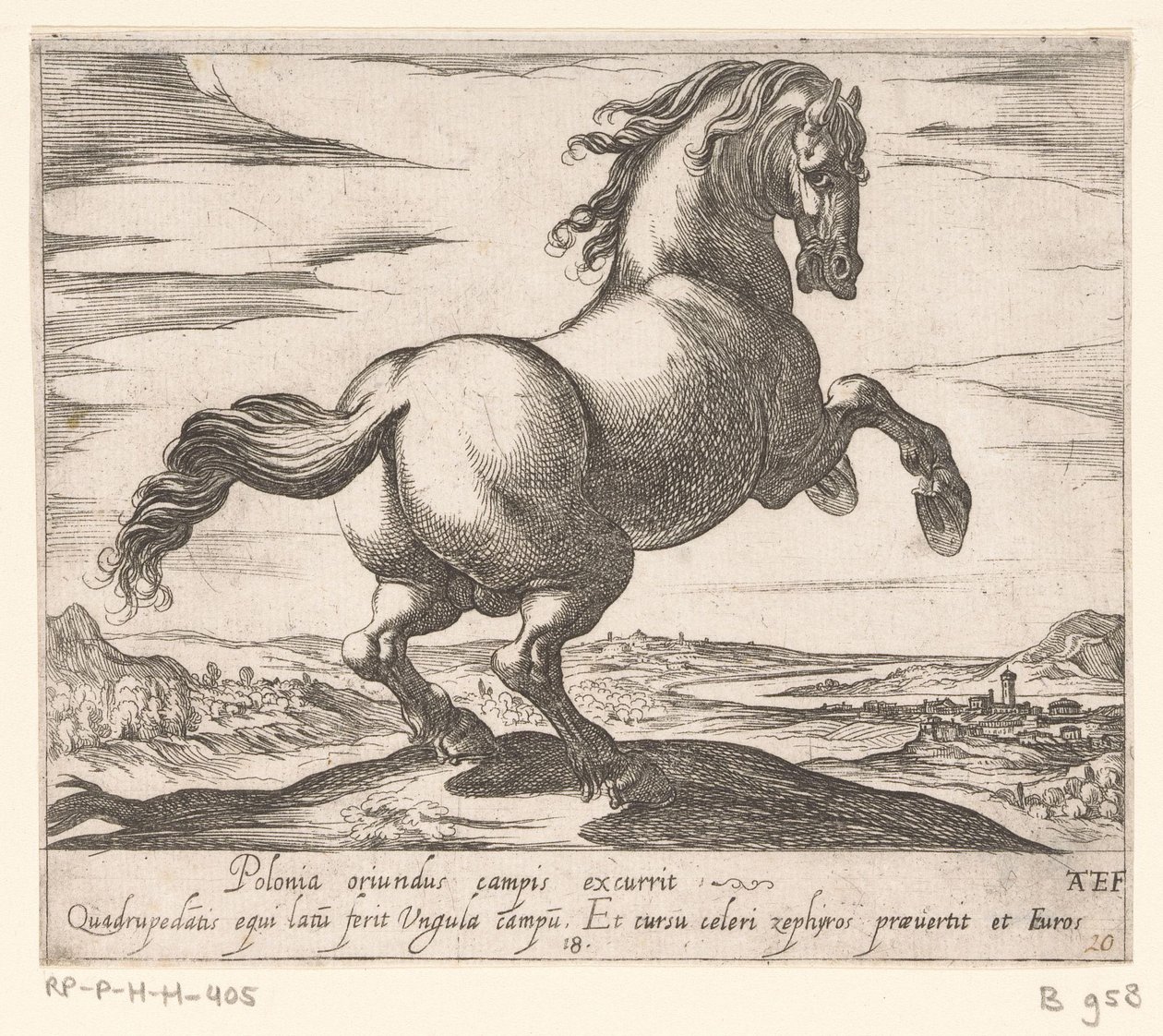 Steigerend paard naar rechts gewend Paarden uit verschiedelden landen (sarjan nimi) Näiden johtajien kanssa sinua juhlitaan johtajana, jolla on viroru suu. tekijältä Antonio Tempesta