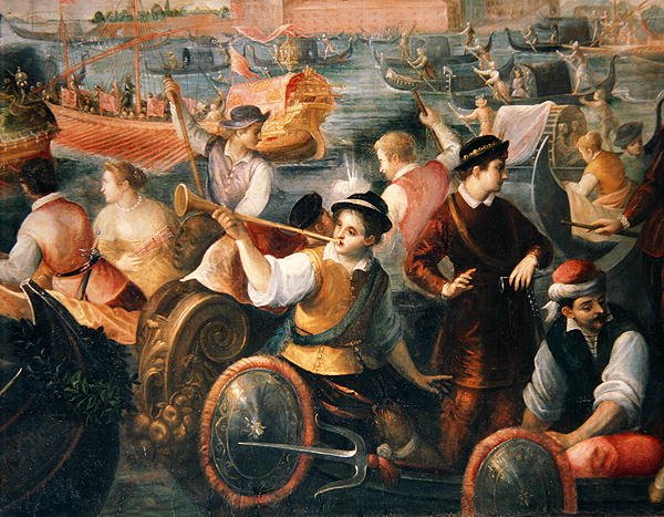 Catarino Cornaron maihinnousu Venetsiassa vuonna 1489 (yksityiskohta 307885) tekijältä Antonio Vassilacchi