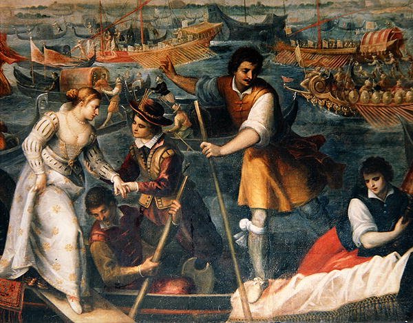 Catarino Cornaron maihinnousu Venetsiassa vuonna 1489 tekijältä Antonio Vassilacchi