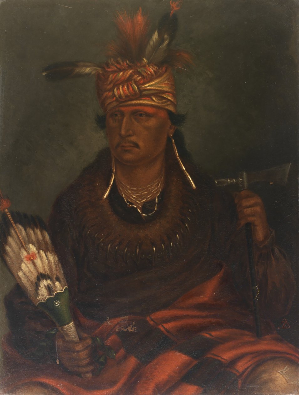 Chetan-woa-kutoa-mang Haukka, joka metsästää kävelyä, n. 1887. tekijältä Antonio Zeno Shindler