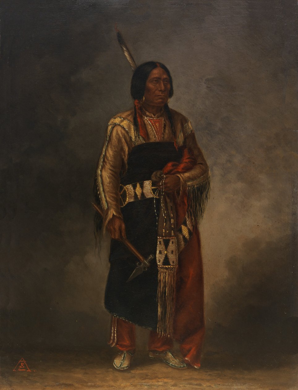 Mak-phe-ah-luta punainen pilvi, n. 1887. tekijältä Antonio Zeno Shindler