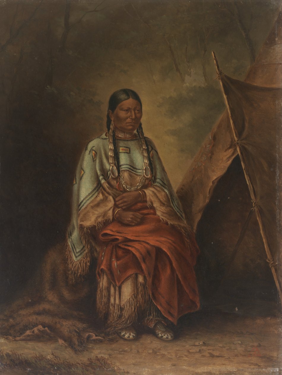 Squaw de la cua tacada, ca. 1887. finlandès tekijältä Antonio Zeno Shindler