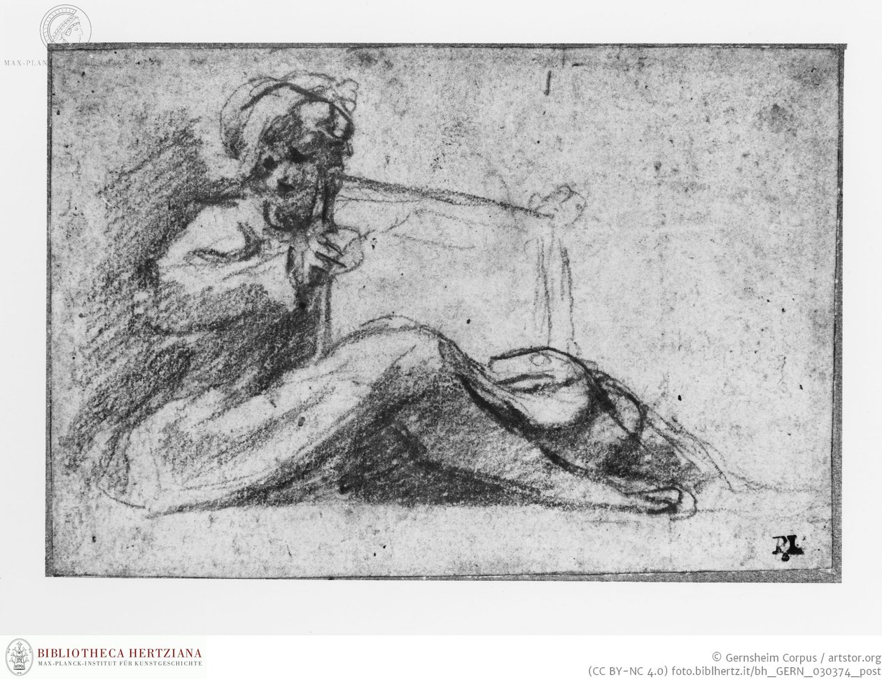 Correggio - Istuva hahmo kirjan kanssa, obj08025393 tekijältä Antonio da Correggio