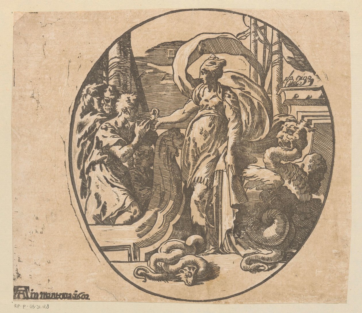 Odysseus Circen saarella tekijältä Antonio da Trento (possibly)