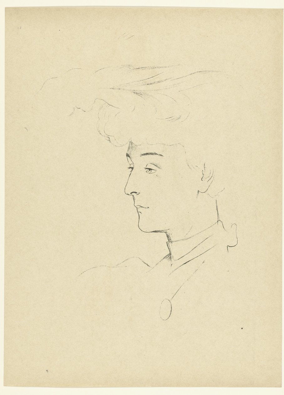 Portret van vrouw Naisen pään tutkimus The Trial (sarjan nimi) tekijältä Antonio de la Gandara
