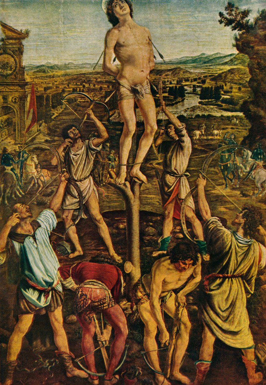 Pyhän Sebastianin marttyyrikuolema, 1475, 1909 tekijältä Antonio Pollaiuolo