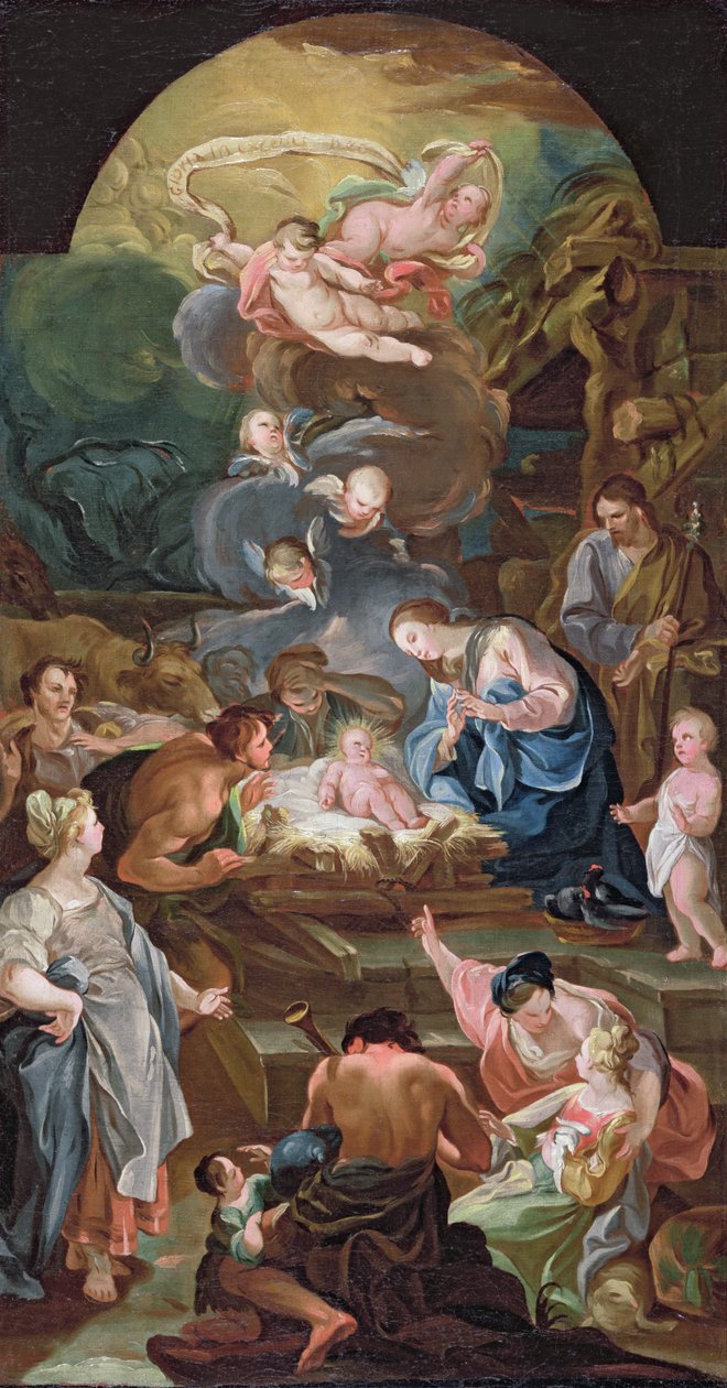 Paimenten palvonta, 1700-luvun puoliväli (katso 200956) tekijältä Antonio the Elder Gonzalez Velazquez