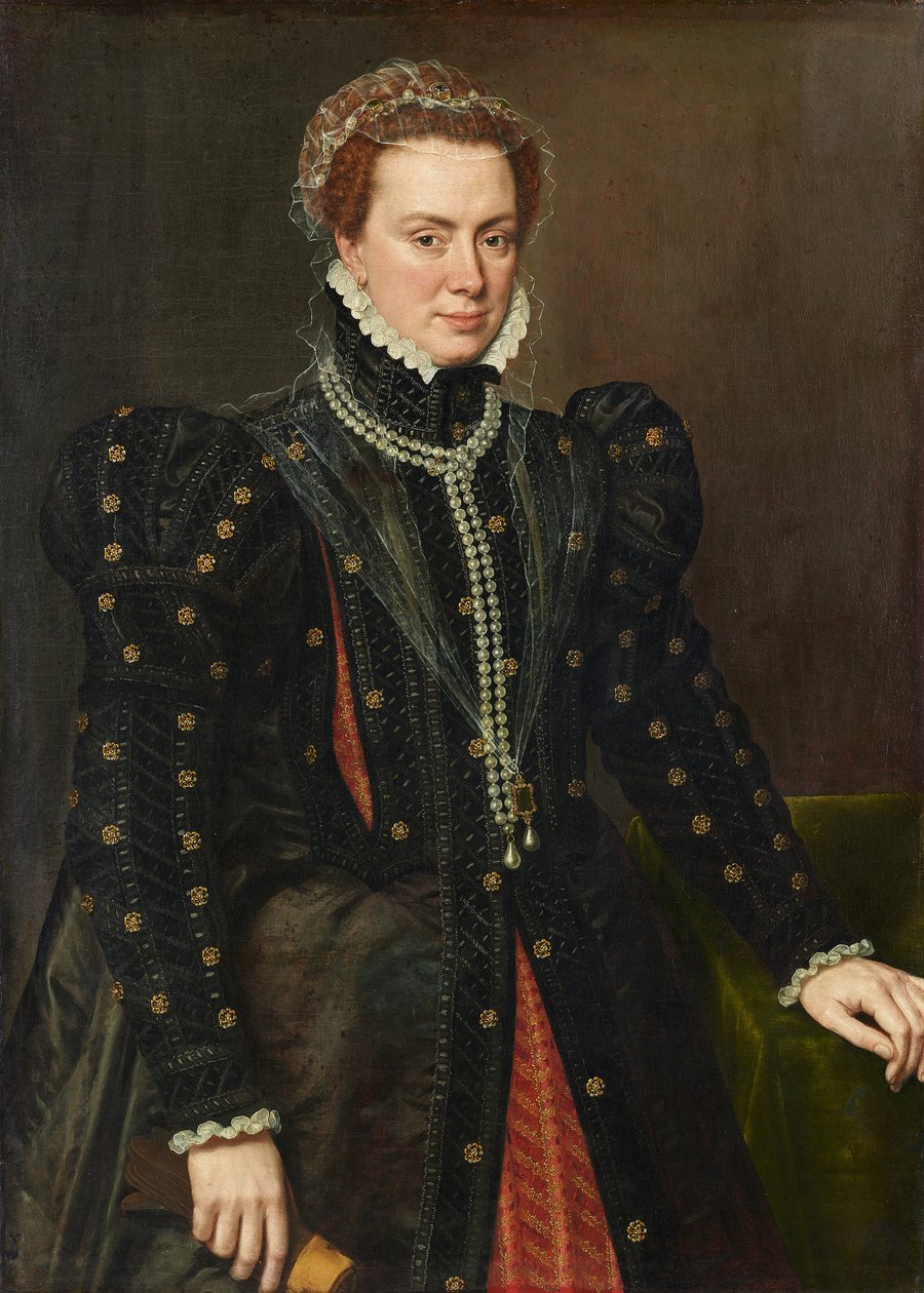 Saksa: Herzogin Margarete von Parma (1522-1586) Margaret, Parman herttuatar. tekijältä Antonis Mor