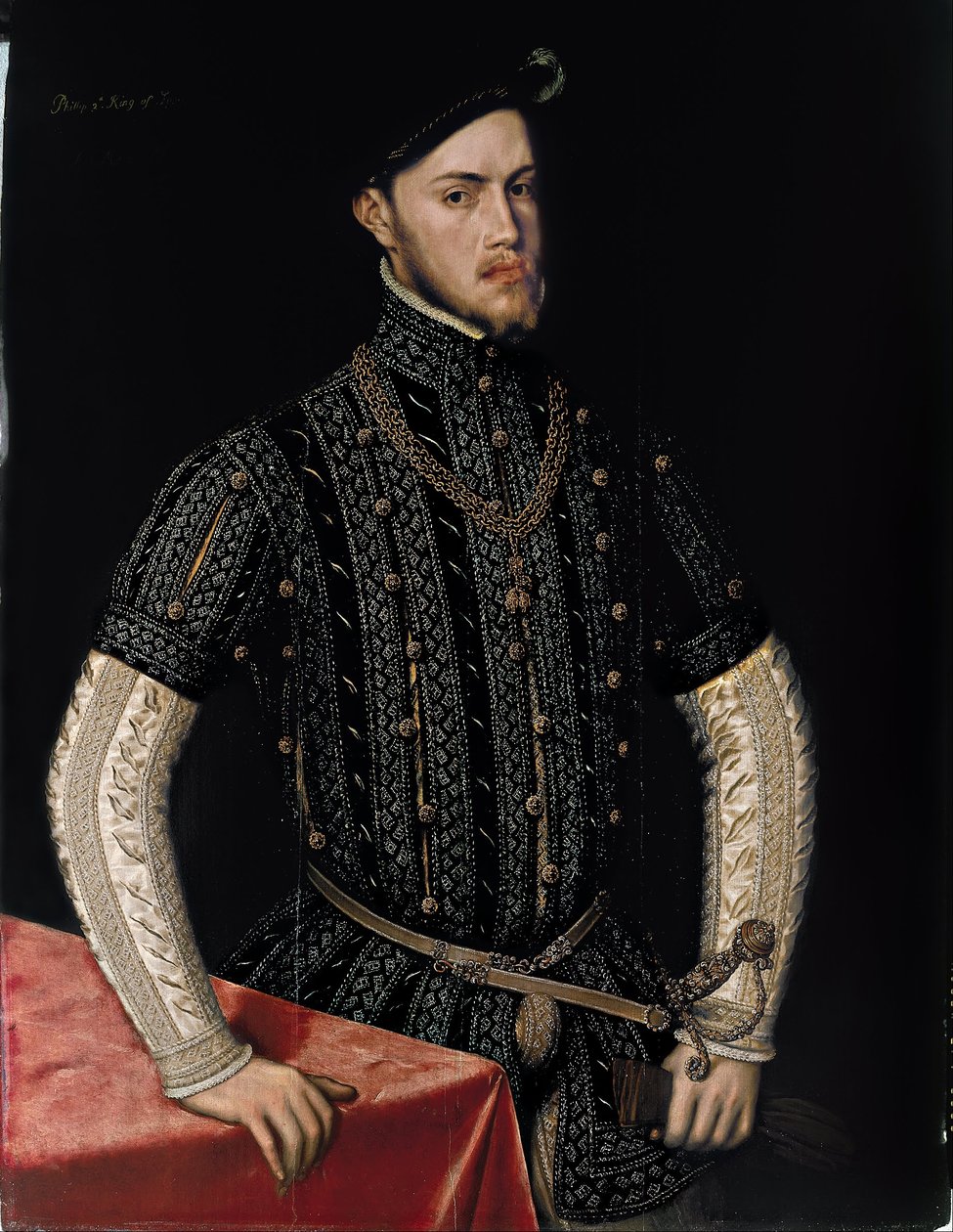 Espanjaksi:  II:n muotokuva: Retrato de Felipe II Portrait of Philip II tekijältä Antonis Mor