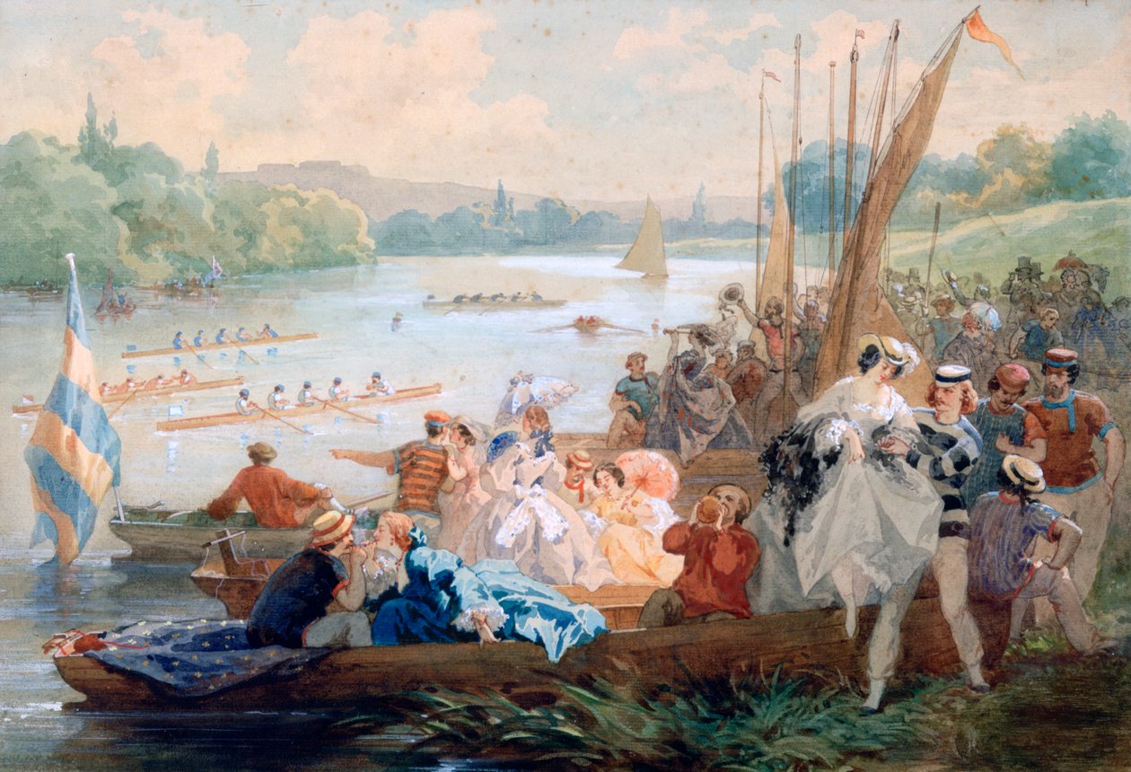 Regatta Asnieresissa toisen imperiumin aikana, c1868-1905 tekijältä Antony Paul Emile Morlon