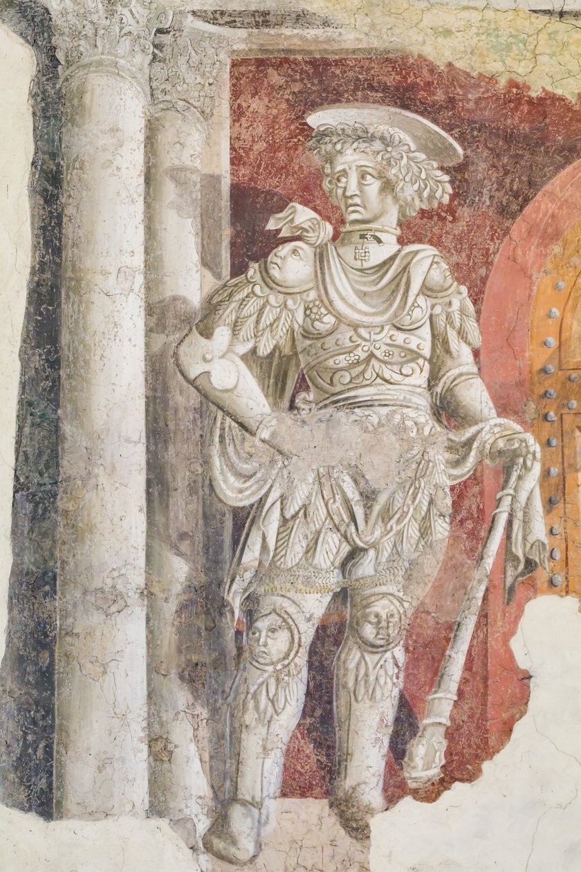 Pyhä ritari vartioimassa Porta Clausaa (fresko) tekijältä Antornio da (attr.to) Anghiari