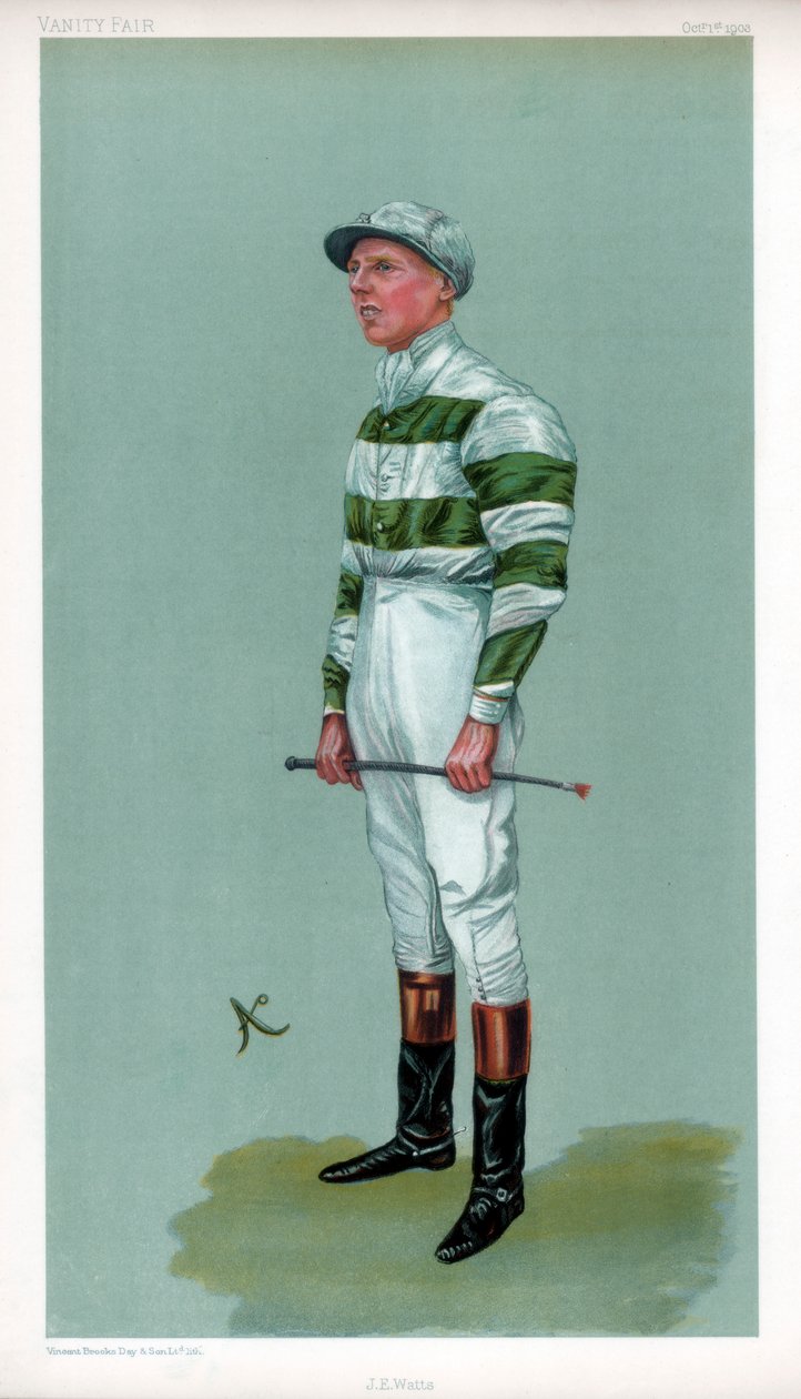 John Evelyn Watts, brittiläinen jockey, 1903. tekijältä Ao