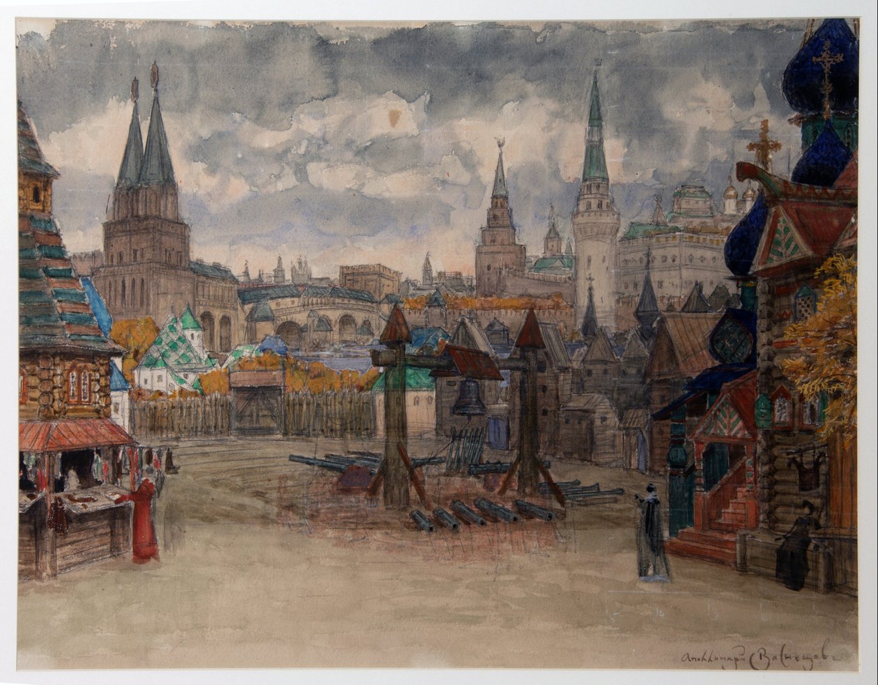 La place des strelets - Sisustus Modeste Moussorgskin (1839-1881) oopperaan "La Khovanchtchina" - Strelets