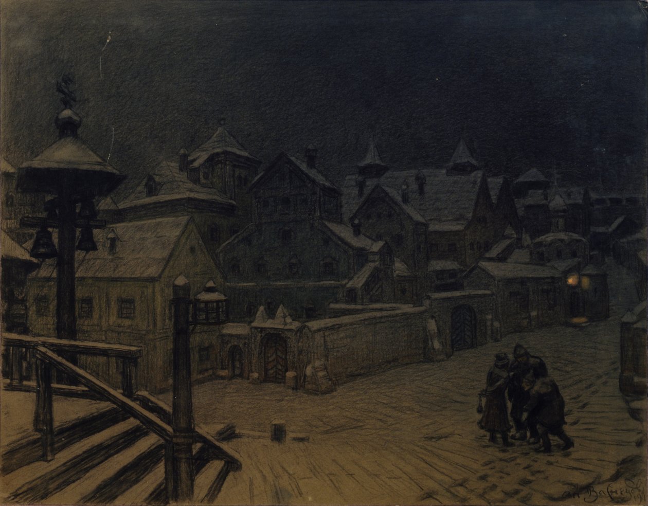 Bojaarikartanot nukkumassa, 1918 tekijältä Apollinari Mikhailovich Vasnetsov