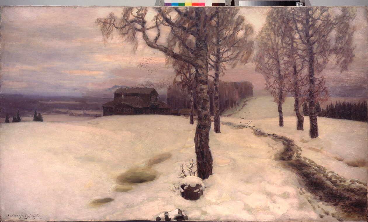 Kevään henkäys - Appolinari Mikhaylovich Vasnetsovin (1856-1933) maalaus öljy kankaalle tekijältä Apollinari Mikhailovich Vasnetsov