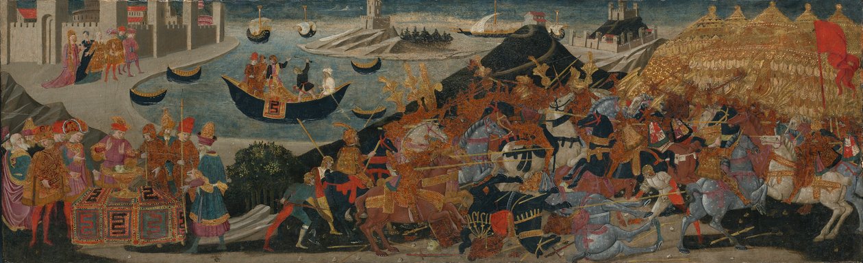 Pharsaloksen taistelu ja Pompeuksen kuolema tekijältä Apollonio di Giovanni