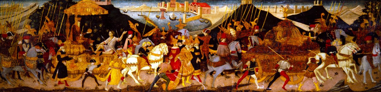 Cassone Panel, Caesarin voitto (paneelissa) tekijältä Apollonio di Giovanni di Tommaso