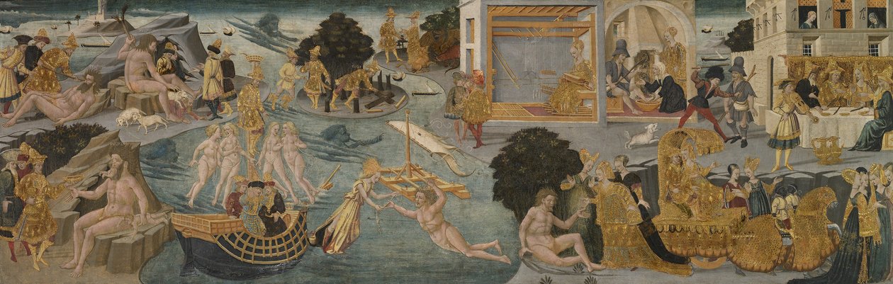 Ulysseksen seikkailut, 1435-45 tekijältä Apollonio di Giovanni di Tommaso