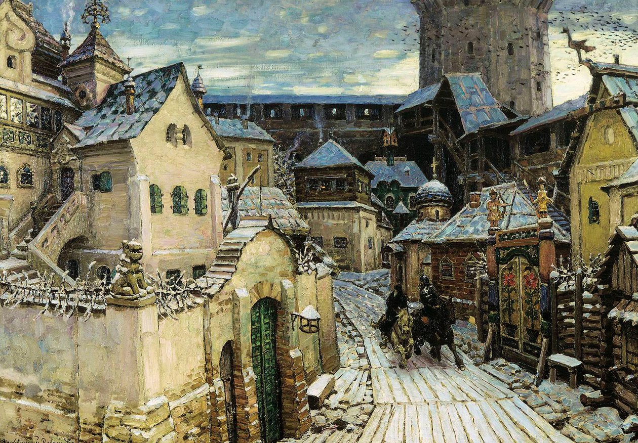 A Heralds, Aamulla Kremlissä, 1913. tekijältä Appolinari Mikhaylovich Vasnetsov
