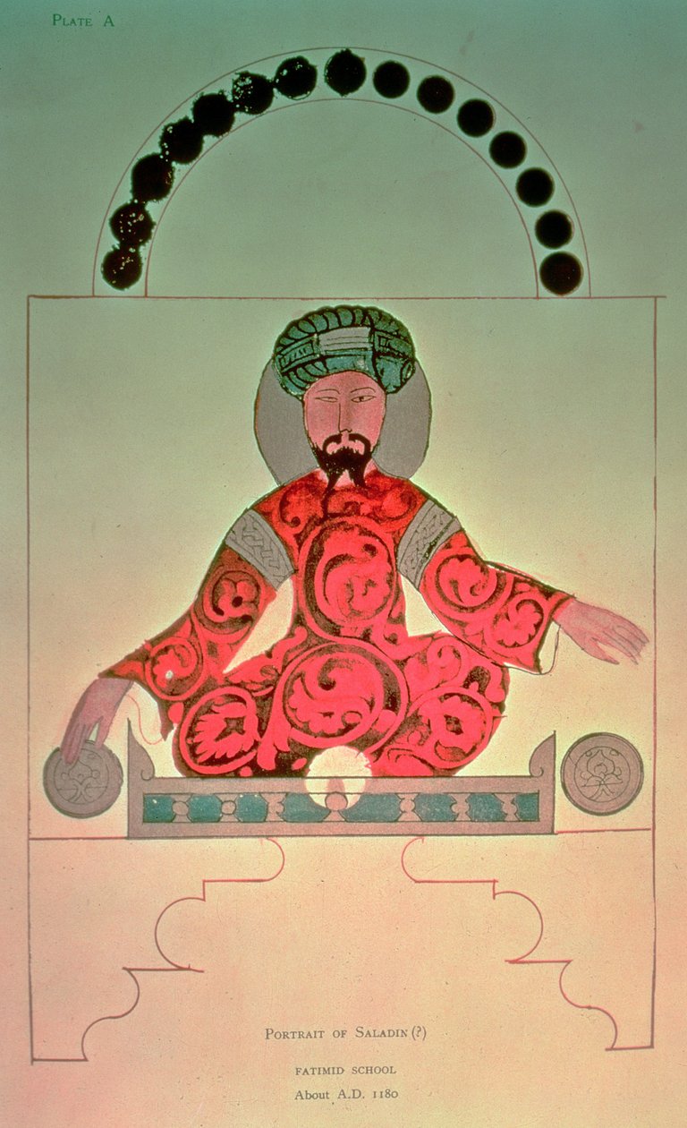 Saladinin muotokuva (1138-93) tekijältä Arabic School