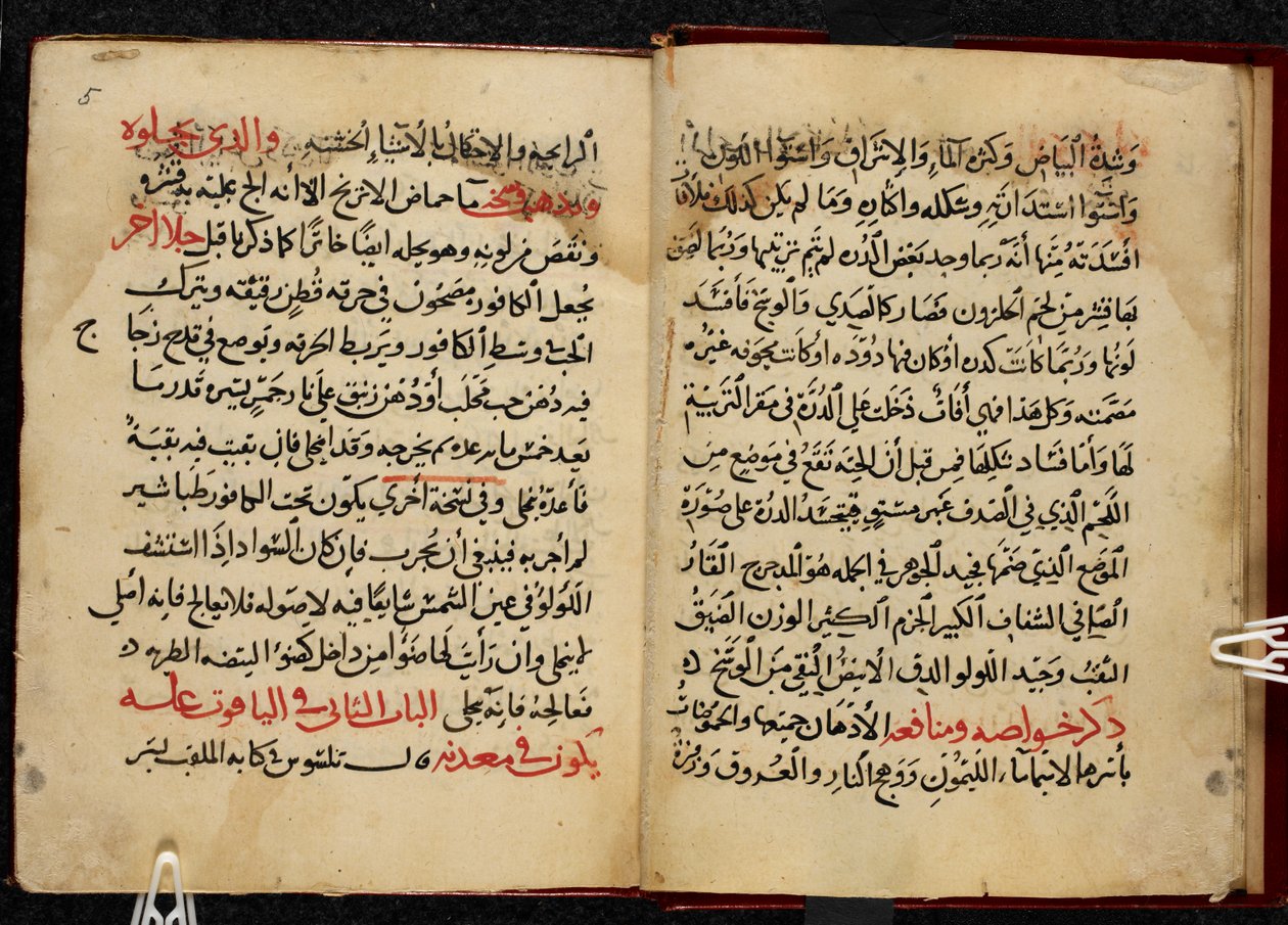 Sivuja Ahmad bin Yusuf Al-Tifashin Kitab al-Ahjarin eli jalokiviä käsittelevän kirjan käsikirjoituksesta, joka on kopioitu vuonna 799 AH/AD 1397. Or. 1198 tekijältä Arabic School
