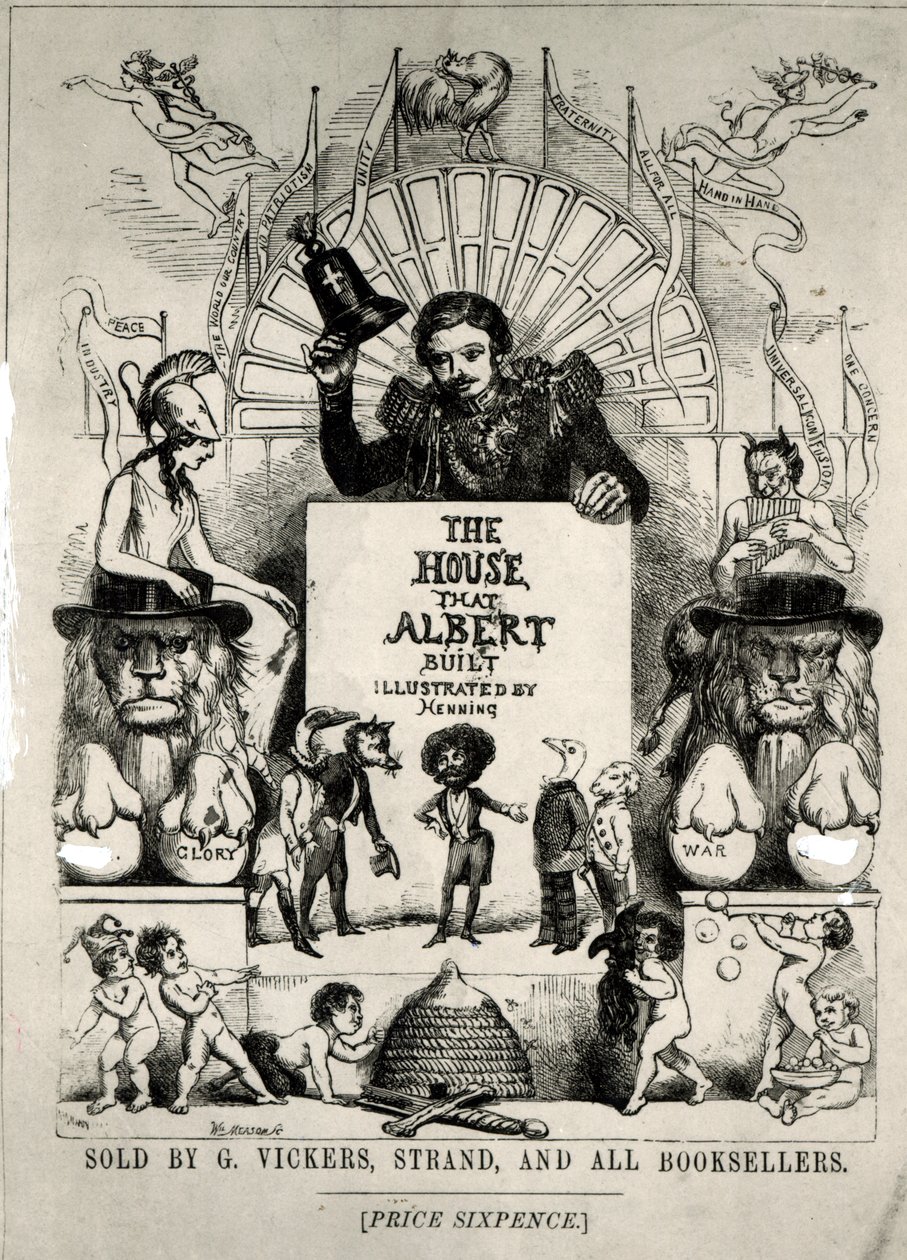 Nimisivu julkaisusta "Talo, jonka Albert rakensi", 1880 (bw kuva tekijältä Archibald S. Henning