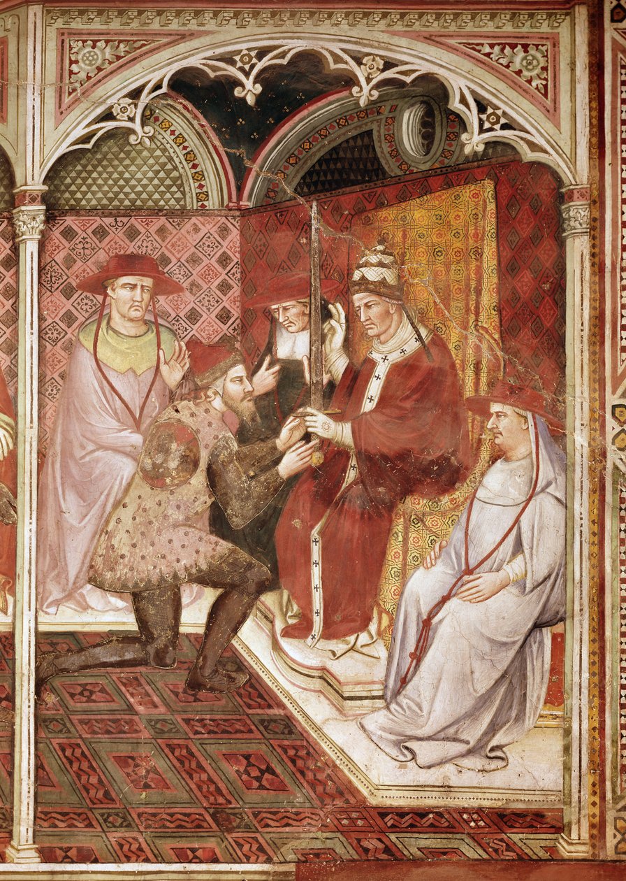 Tarina paavi Aleksanteri III:sta, paavista, joka antoi miekan doge Zianille, 1407 tekijältä Aretino Luca Spinello or Spinelli