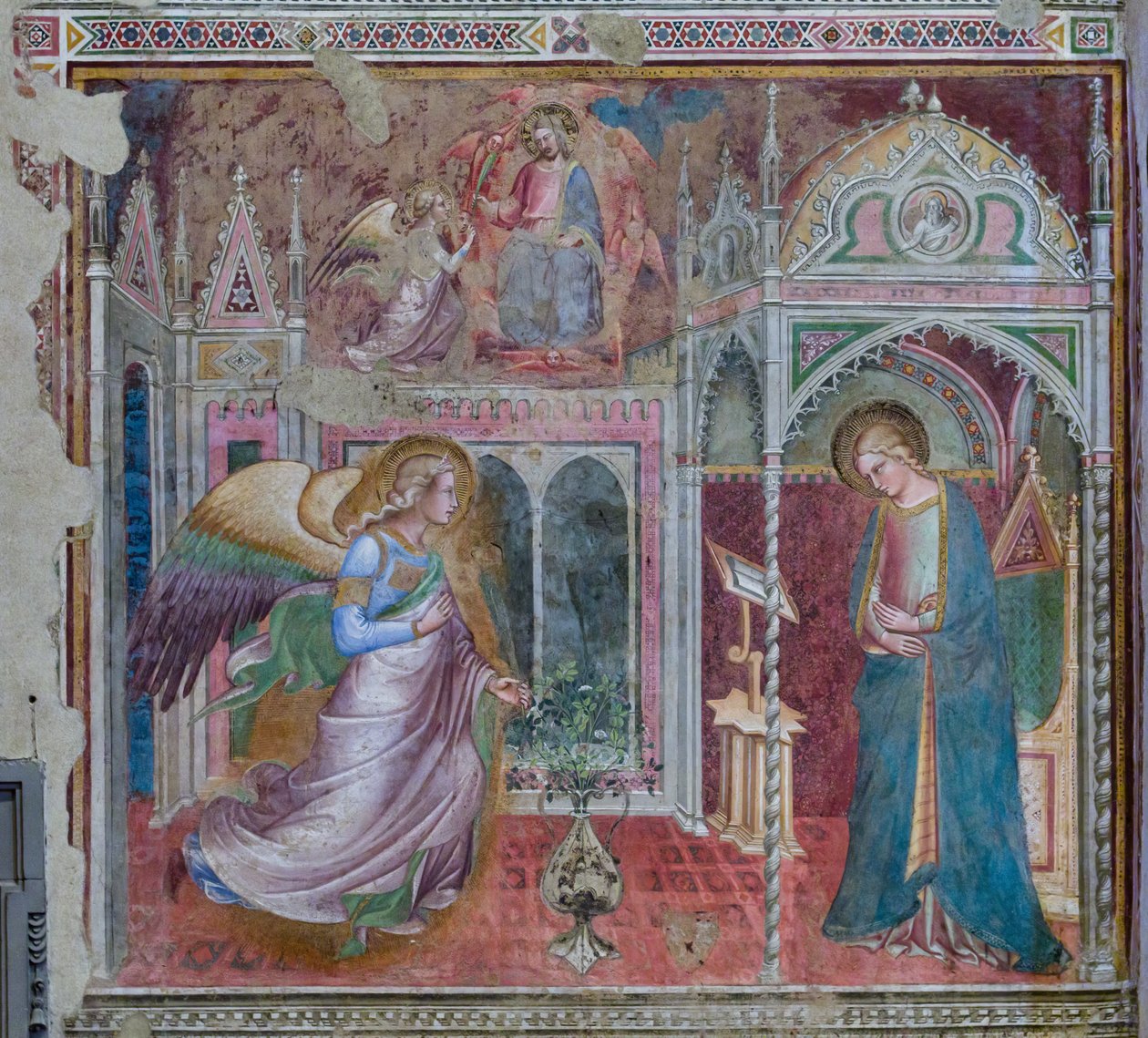 Annunciation, 1300-luvun loppupuoli tai 1400-luvun alku. tekijältä Aretino Luca Spinello or Spinelli