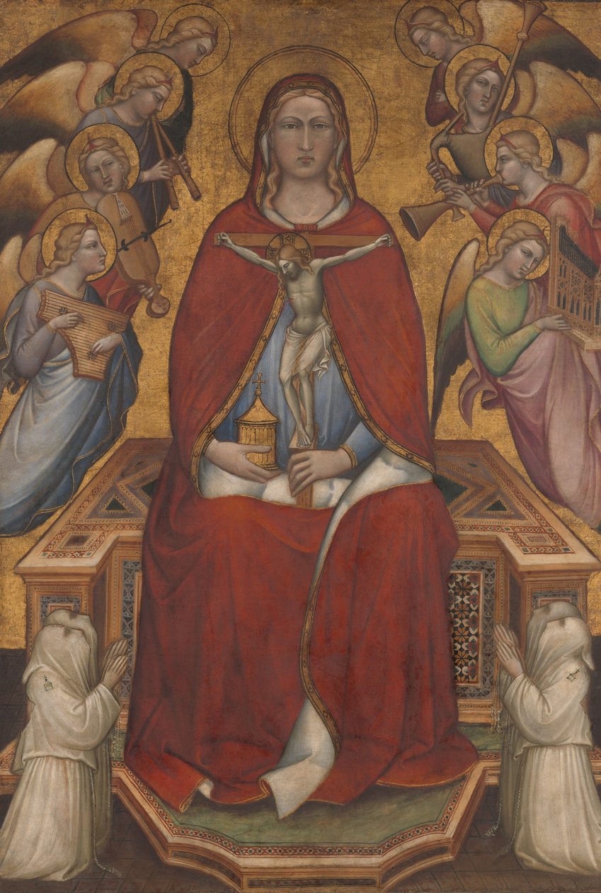 Pyhä Maria Magdaleena pitelee krusifiksia, n. 1395-1400 tekijältä Aretino Luca Spinello or Spinelli