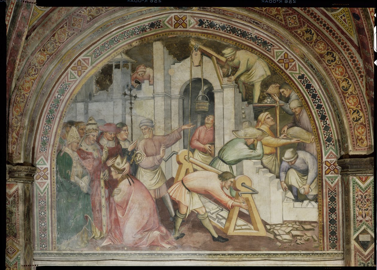 Paavi Aleksanteri III:n (1105-81) historia: Alessandrian kaupungin rakentaminen, 1407 tekijältä Aretino Luca Spinello or Spinelli