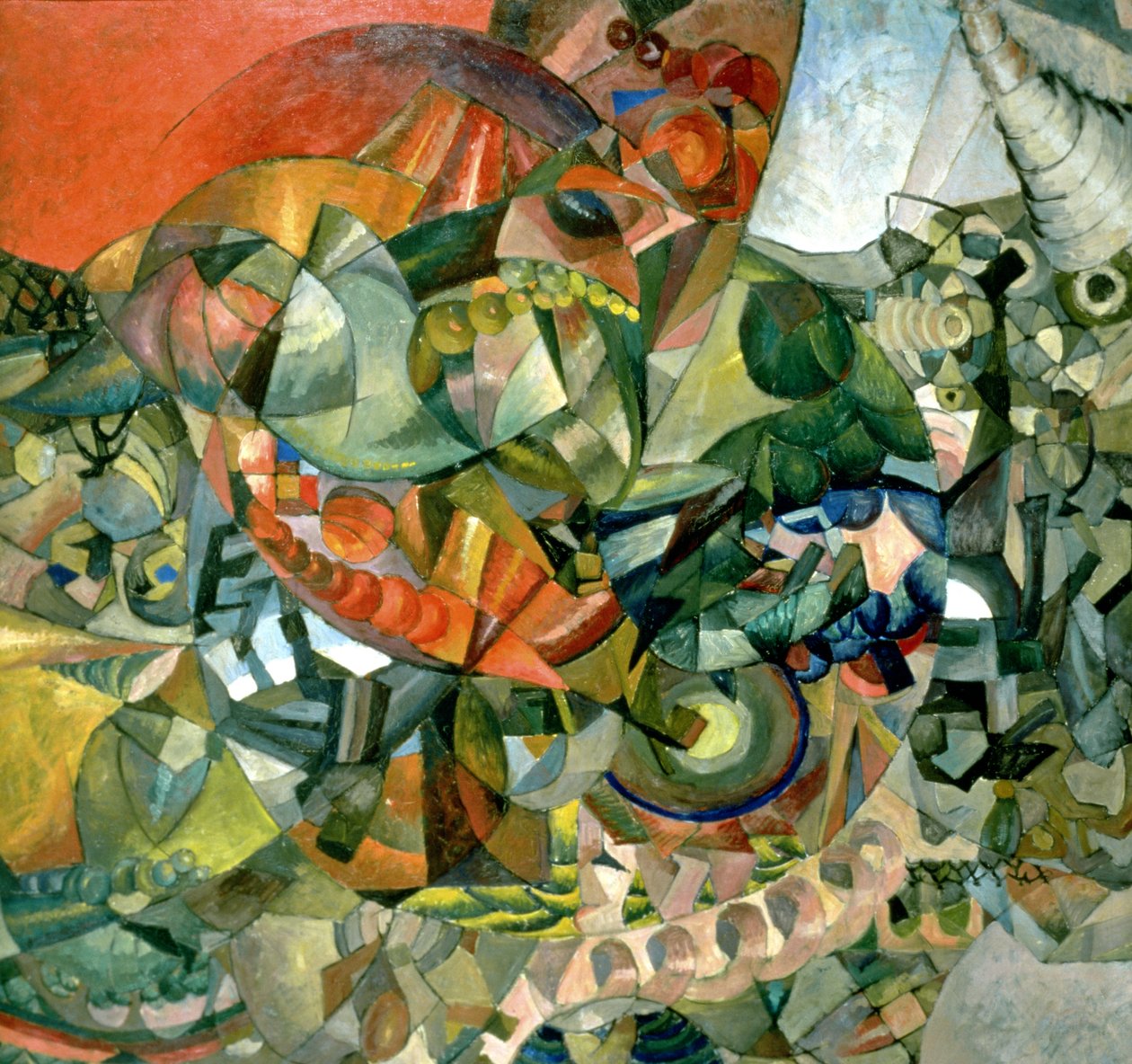 Allegoria isänmaallisen sodan 1812, 1914 tekijältä Aristarkh Vasilievic Lentulov
