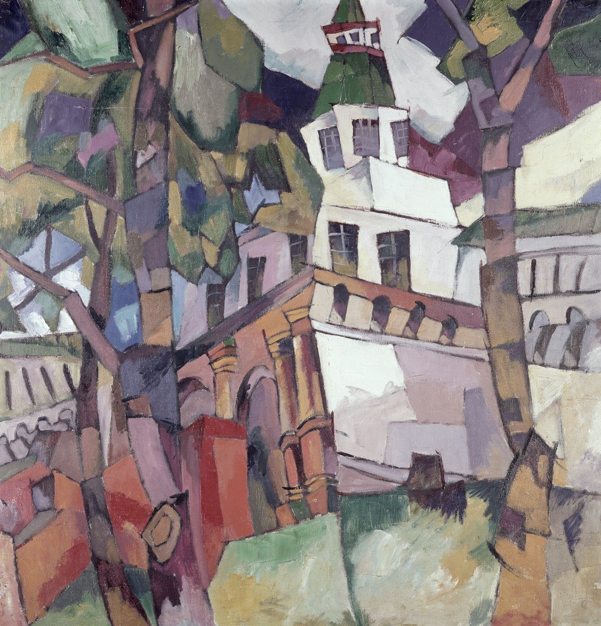Gates of Tour, tutkimus uutta Jerusalemia varten, 1917 tekijältä Aristarkh Vasilievic Lentulov