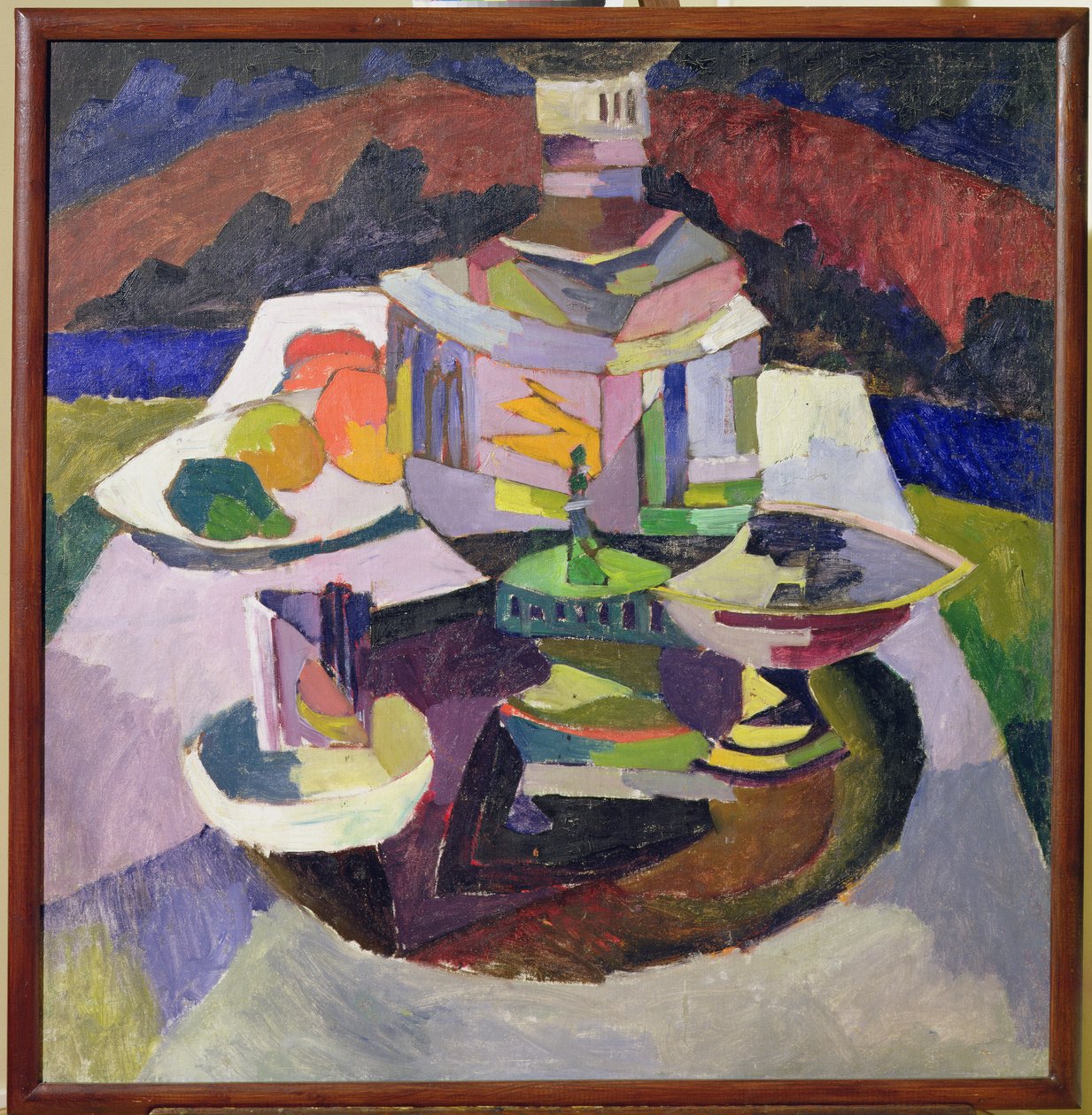 Asetelma Samovarin kanssa, 1913 tekijältä Aristarkh Vasilievic Lentulov