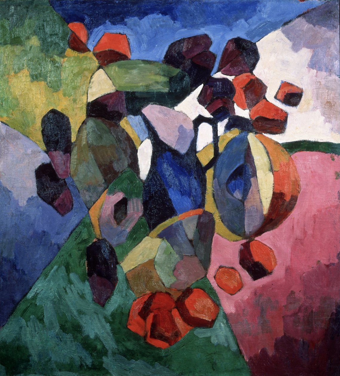 Sininen kannu ja hedelmiä, 1913 tekijältä Aristarkh Vasilievic Lentulov